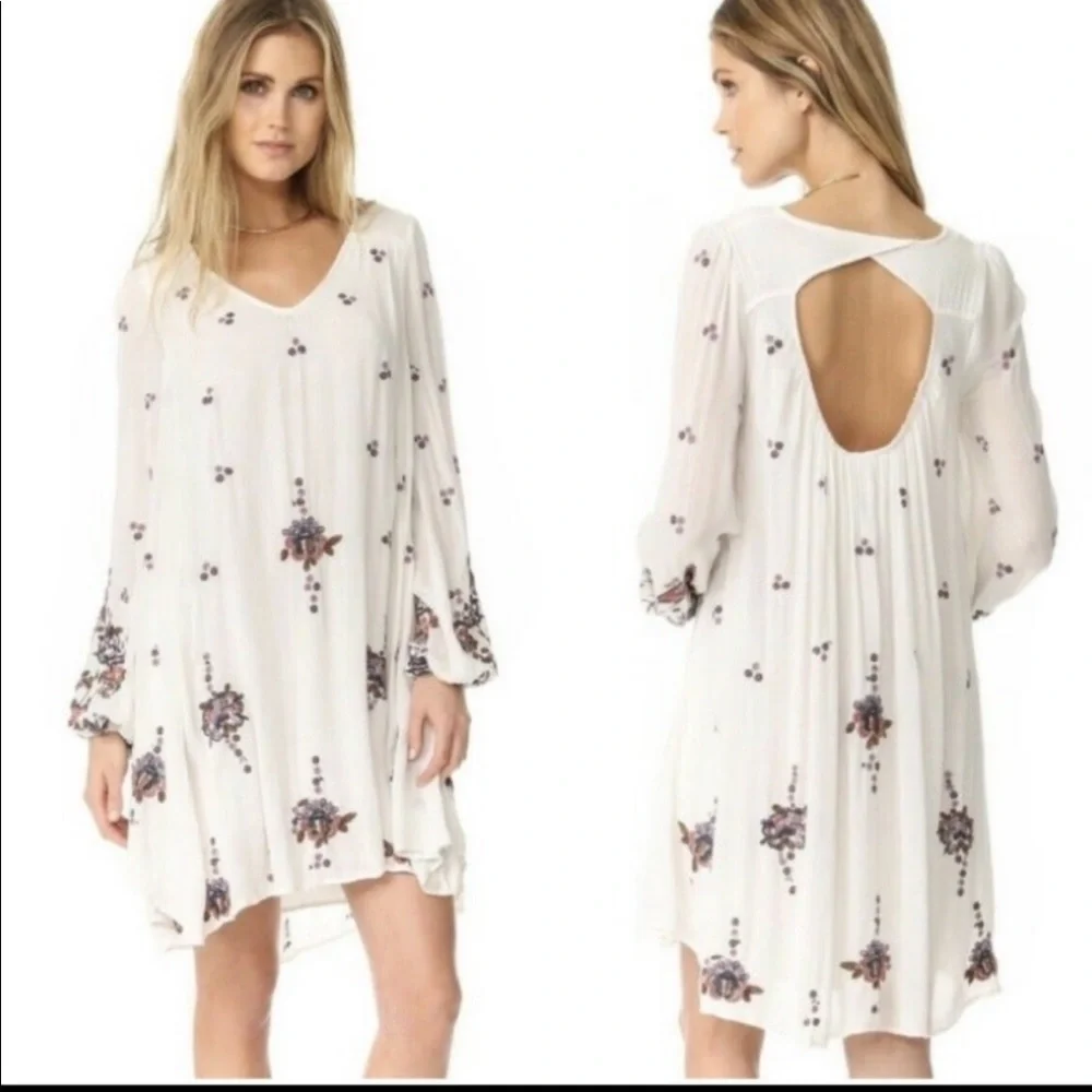 Free People Oxford Embroidered Mini dress - Picture 1 of 11